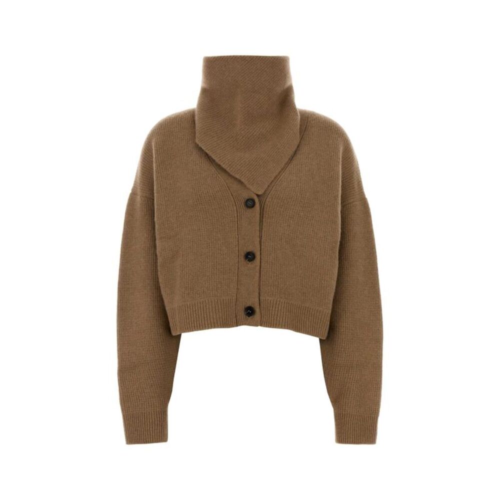 Le Kasha Women Camel Cashmere Cardigan